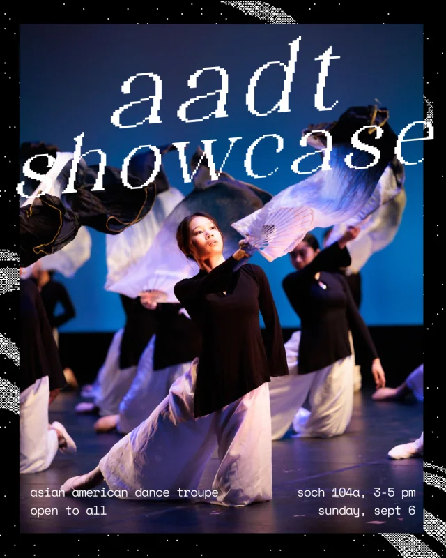 Horizon showcase graphic with fan dancers and oversized white lettering