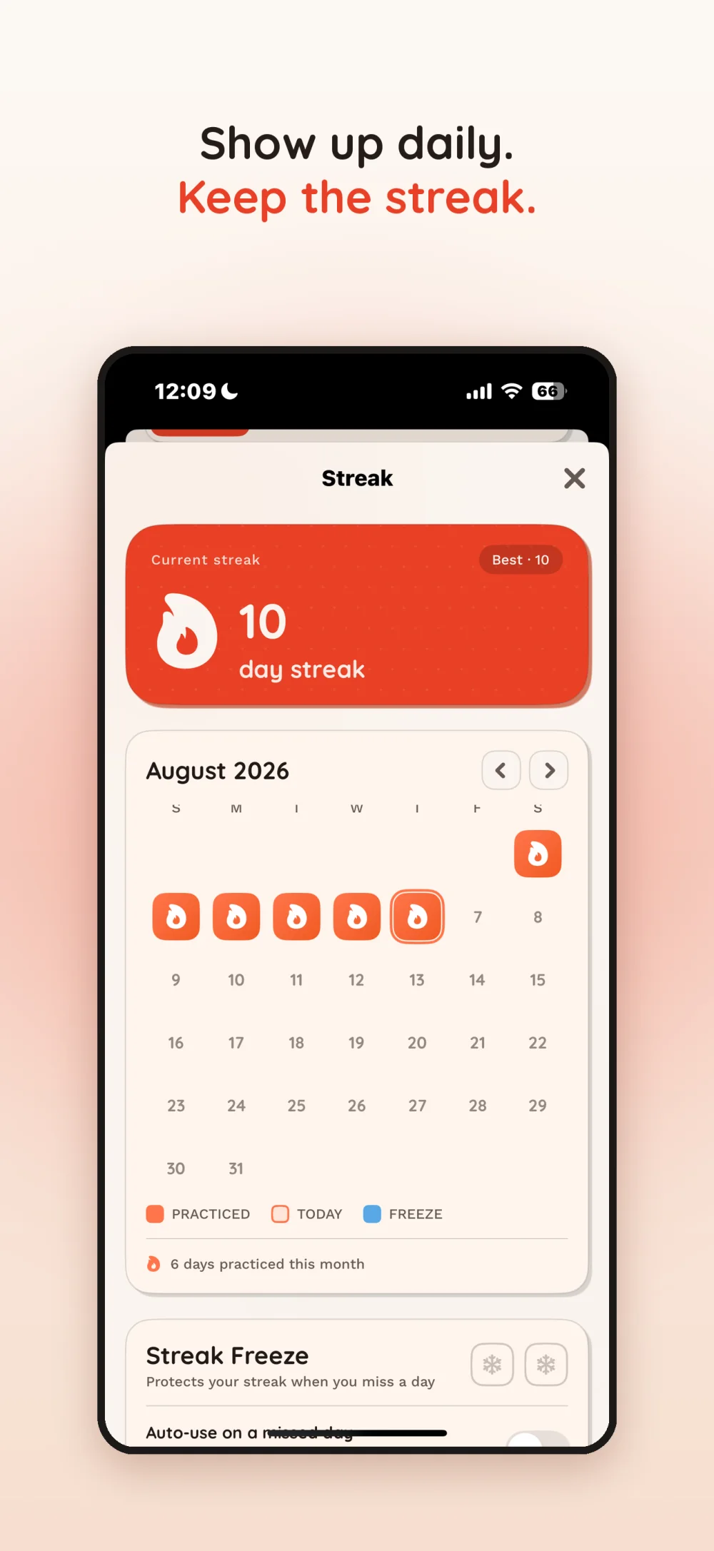 Track a daily learning streak